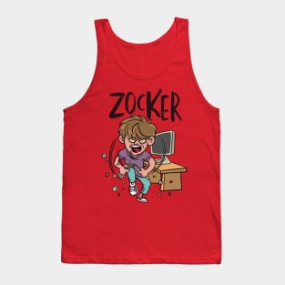 Boy Breaking Keyboard Tank Top